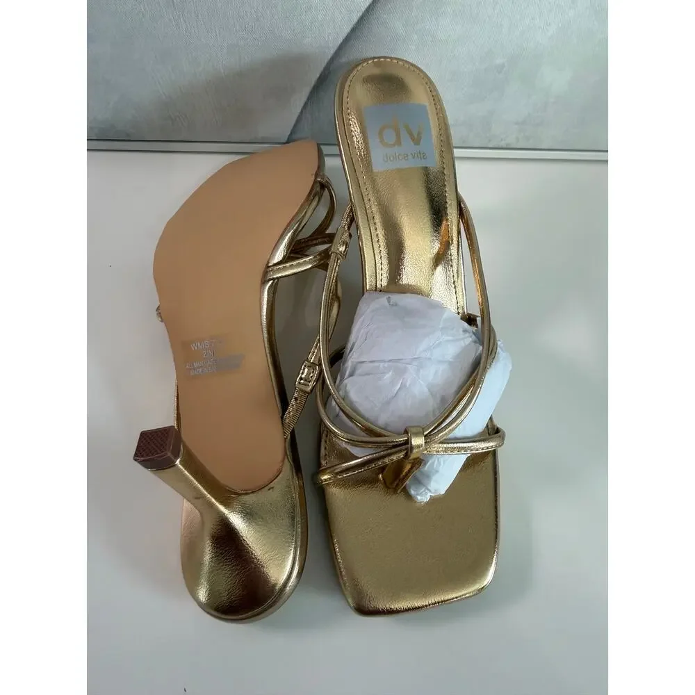 Dv Dolce Vita Women's Zini Strappy Kitten Heel Dress Sandals